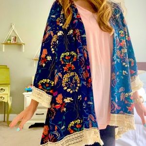 PinkBlush floral kimono